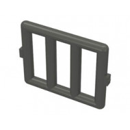 Bar 1 x 4 x 3 Window Grille : {тъмно сив}