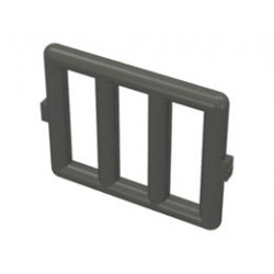 Bar 1 x 4 x 3 Window Grille : {тъмно сив}