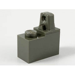 Hinge Brick 1 x 2 Locking with 1 Finger Top: {тъмно сив}