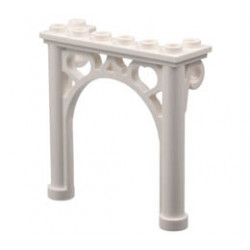 Arch 2 x 6 x 5 Ornamented : {бял}