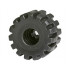 Wheel Full Rubber Flat with Axle Hole : {черен}