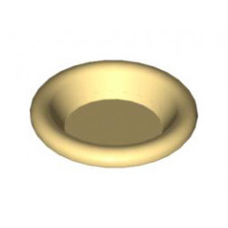 Minifigure, Utensil Dish 3 x 3: {светло жълт}