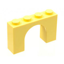 Арка 1X4x2: {светло жълт}
