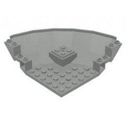 Panel 10 x 10 x 2 1/3 Quarter Saucer Base: {сив}