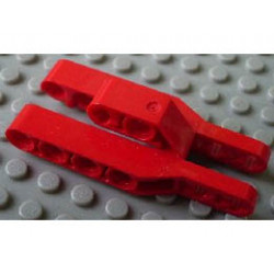 Technic, Liftarm, Modified Fork 3 x 7 x 2 with 3 Fingers: {ярко червен}