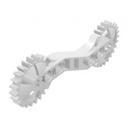 Technic, Arm 1 x 7 x 3 with Gear Ends: {бял}