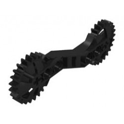 Technic, Arm 1 x 7 x 3 with Gear Ends: {черен}
