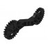 Technic, Arm 1 x 7 x 3 with Gear Ends: {черен}
