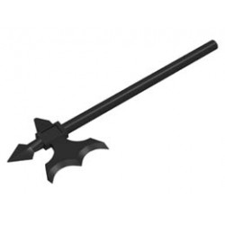 Minifigure, Weapon Halberd Elaborate: {черен}