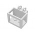Crane Bucket Lift Basket 2 x 3 x 2 with Non-Locking Hinge Fingers: {бял}