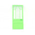 Scala Door 10 x 1 x 18 2/3 - Mullioned with Hinges: {умерено зелен}
