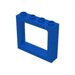 Window 1 x 4 x 3 Train - Hollow Studs: {ярко син}