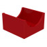 Container, Box 4 x 4 x 2 Bottom with Semicircle Cutout Ends: {ярко червен}