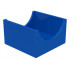Container, Box 4 x 4 x 2 Bottom with Semicircle Cutout Ends : {ярко син}