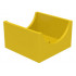 Container, Box 4 x 4 x 2 Bottom with Semicircle Cutout Ends : {ярко жълт}