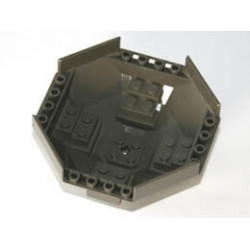 Cockpit 10 x 10 x 4 Octagonal with Axle Hole: {тъмно сив}