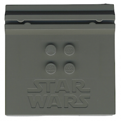 Tile, Modified 6 x 6 x 2/3 with 4 Studs and Debossed Star Wars Logo: {тъмно сив}