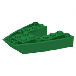 Boat, Bow Brick 6 x 6 x 1: {тъмно зелен}