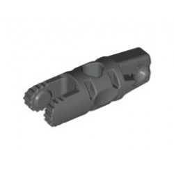 Hinge Cylinder 1 x 3 Locking with 1 Finger and 2 Fingers on Ends, 9 Teeth, without Hole: {тъмно сив}