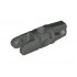 Hinge Cylinder 1 x 3 Locking with 1 Finger and 2 Fingers on Ends, 9 Teeth, without Hole: {тъмно сив}
