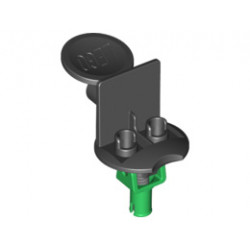Sports Minifigure Stand Soccer with Spring and Green Pin: {черен}