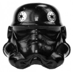 Minifigure, Headgear Helmet SW Stormtrooper, TIE Pilot Pattern: {черен}