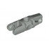Hinge Cylinder 1 x 3 Locking with 1 Finger and 2 Fingers on Ends, 9 Teeth, without Hole: {сив}
