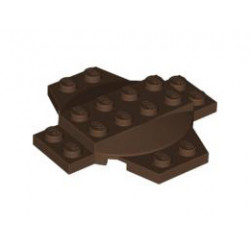 Плочка, модифицирана 6 x 6 x 2/3 кръст с купол: {земно оранжев}