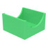 Container, Box 4 x 4 x 2 Bottom with Semicircle Cutout Ends: {умерено зелен}