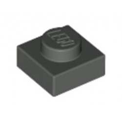 Плочка 1X1: {тъмно сив}