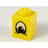 Brick 1 x 1 with Eye Squinting Black and White Pattern: {ярко жълт}