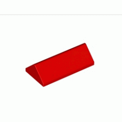 Плочка ръб на покрив 2X4/45°: {ярко червен}