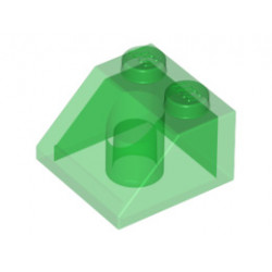 Покривна плочка 2X2/45°: {прозрачно зелен}