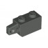 Hinge Brick 1 x 2 Locking with 1 Finger Vertical End: {тъмно сив}