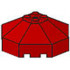 Windscreen 6 x 6 Octagonal Canopy with Axle Hole: {ярко червен}