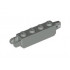 Hinge Brick 1 x 4 Locking, 9 Teeth with 1 Finger Vertical End and 2 Fingers Vertical End, 9 Teeth : {сив}