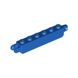 Hinge Brick 1 x 6 Locking with 1 Finger Vertical End and 2 Fingers Vertical End, 9 Teeth: {ярко син}