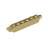 Hinge Brick 1 x 6 Locking with 1 Finger Vertical End and 2 Fingers Vertical End, 9 Teeth: {тухлено жълт}