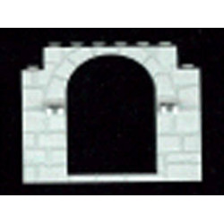 Door, Frame 1 x 8 x 6 with Stone Pattern and Clips: {сив}