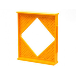 Scala Wall, Diamond Shaped Window 8 x 2 x 8: {ярко жълто-оранжев}