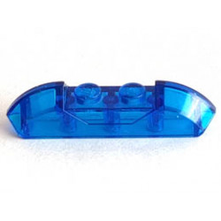 Slope, Curved 4 x 1 with Two Studs: {прозрачно син}