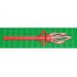 Bionicle Weapon Long Axle Flame Staff 1 x 12: {ярко жълт}