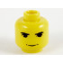 Minifigure, Head Black Eyebrows, Upper Eyelids, Grin with Dimples Pattern - Blocked Open Stud: {ярко жълт}