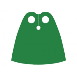 Minifigure Cape Cloth, Standard - Traditional Starched Fabric - 4.0cm Height: {тъмно зелен}