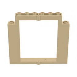 Door, Frame 2 x 8 x 6 Swivel without Bottom Notches: {тухлено жълт}