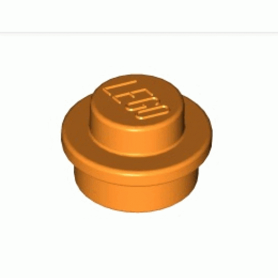 Кръгла плочка 1X1: {ярко оранжев}