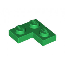 Ъглова плочка 1X2x2: {тъмно зелен}