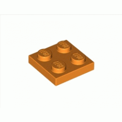 Плочка 2X2 : {ярко оранжев}