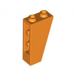 Покривна плочка 1X2x3/74° инверсна: {ярко оранжев}