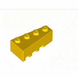 Дясна тухличка 2X4 с ъгъл: {ярко жълт}